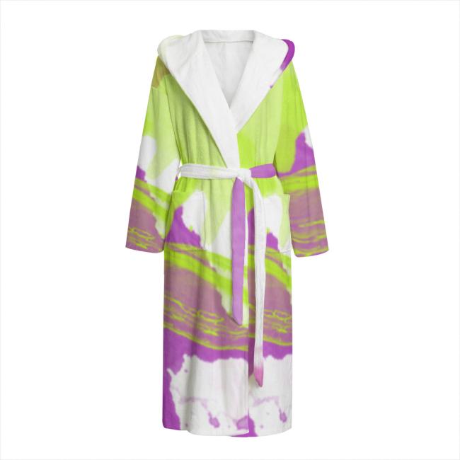 Bunter Bademantel Giraffe aus Flanell – flauschig & farbenfroh, Größen S–2XL